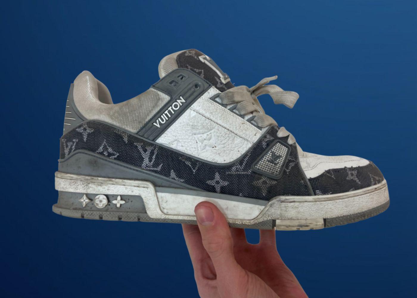 Real customer sneaker pair, before and after Kicks2Fresh restoration
